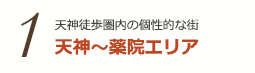 1 天神徒歩圏内の個性的な街 天神〜薬院エリア